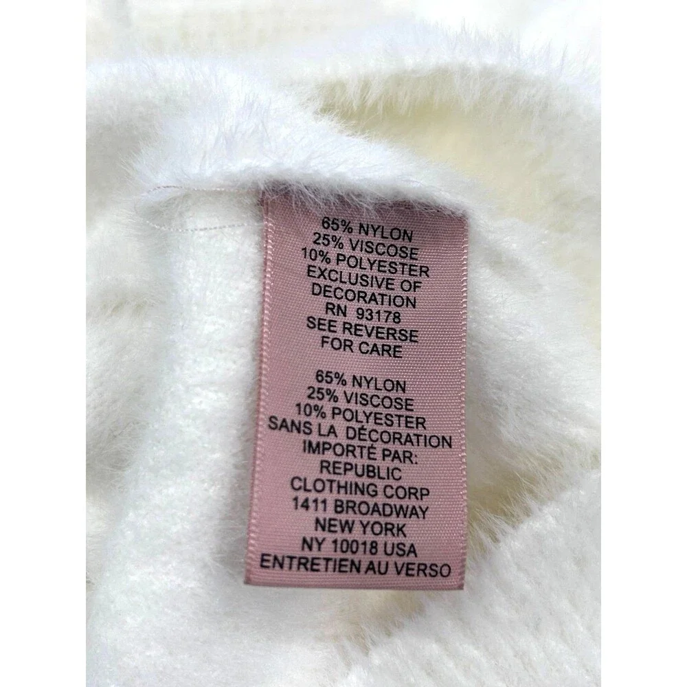 Philosophy Sweater Women’s Size XL Color Cream Pearls & Silver Balls Sleeves - Picture 6 of 12